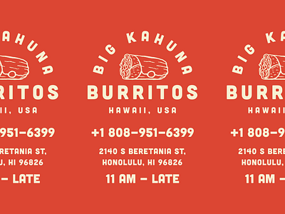 Big Kahuna Burritos badge branding design iconography illustration lettering lockup logo logotype typography