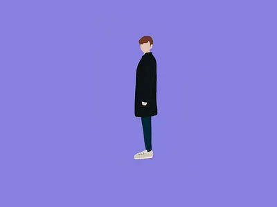 Coat | Illustration boy coat illustration purple