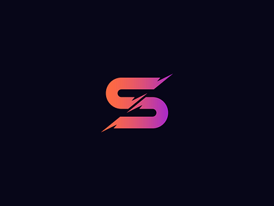 S letter logo app art branding calligraphy concept design electric energy energy logo flat design gradient gradient icon inspiration letter lettering logo logotype minimalist typography vector