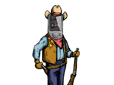 High Noon Zoon character drawing illustration illustrator ipad music procreate technology zune