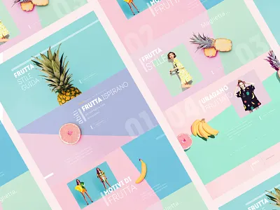 Frutta Stile Guida Website branding colors dress dribbble fashion fruits girl pink typography ui ux design web design website website design