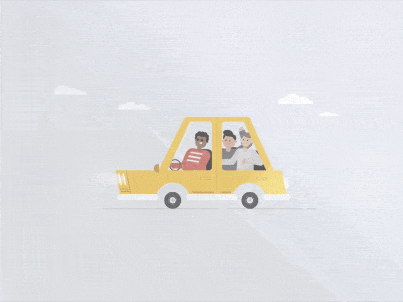 Travel time! art artdirection artdirector car friends illustration motion motiondesign motiongraphic trip