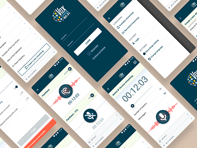 Vox Over Wi-Fi - iOS/Android App android app app design audio audioguide ios listening microphone simultaneous tour touristic translator ui user ux wi fi