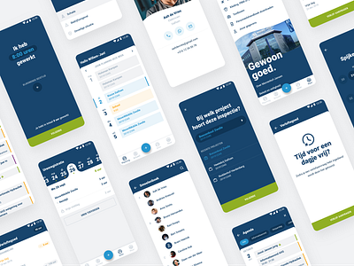 Employee app for engineering company app b2b employee engagement mobile ui