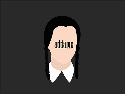 Portrait | Wednesday Addams illustration vector wednesday wednesday addams