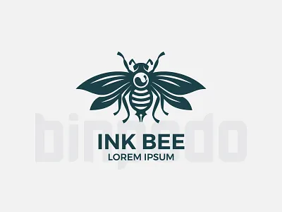Ink Bee bee brand identity design designer graphic design icon illustration illustrator ink logo vector