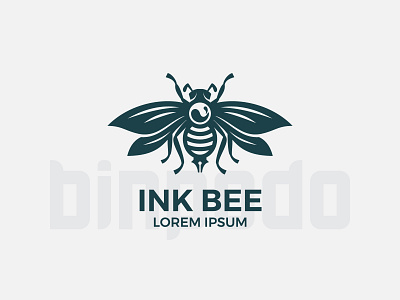 Ink Bee bee brand identity design designer graphic design icon illustration illustrator ink logo vector