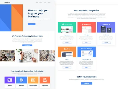 Edelborn AG Homepage design branding design dribbble illustration ui web