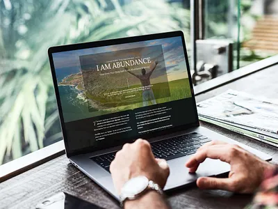 I am Abundance - Landing Page Design clean coaching course sales page design elementor health landing page minimal sales page ui ux website wordpress