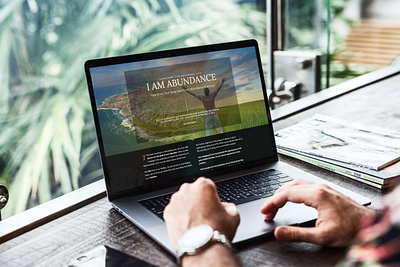 I am Abundance - Landing Page Design clean coaching course sales page design elementor health landing page minimal sales page ui ux website wordpress