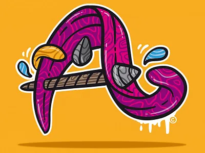 36days_A 36daysoftype07 a graphicdesign idro51 illustration lettering type type 36daysoftyptypedesign