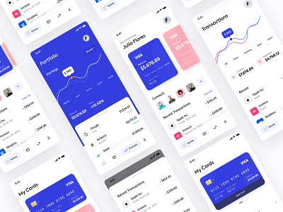 Mobile Banking App app bank app bank card banking app credit card payment payment app portfolio stock ui design uidesign