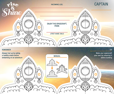 Printed Materials design illustration illustrator indesign photoshop printed material rise rocket shine spaceship