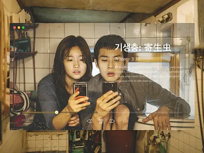 Movie player (web version) branding design illustration movie parasite player typography ui ux web webdesign website 图标 极简主义