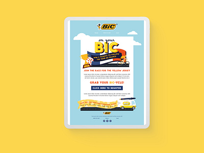 BIC Tour de France 2020 Campaign Concept design digital marketing email marketing graphic design illustration prototyping