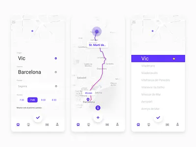 Bus App - App Design app app design booking bus design figma gps transport ui uidesign ux