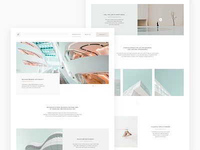 Architecture Site Concept architecture clean concept delicated design landing minimal minimalist site ui web white