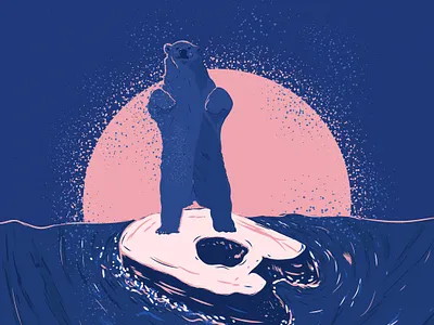 Letter A 36daysoftype custom type digital art iceberg illustration illustrator letter a polarbear vector visual identity