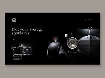 Mercedes Benz 710 Concept black car clean concept design mercedes benz sportscar webdesign