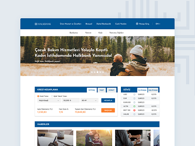 Halkbank Homepage Redesign bank banking chart flat halkbank minimal stats tab typography ui ui design ux web website