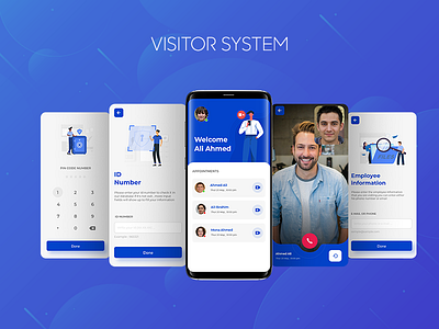 Visitor System App app call system ui uidesign ux ux ui uxdesign video xd design