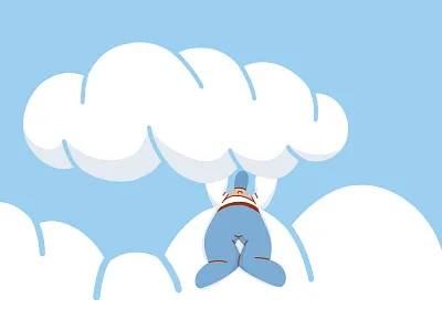 Clouds grooming n°7 adobe illustrator adobe photoshop angel blue character design cleaning cloud flat graphic design heaven illustration illustrator maintenance repair vector water