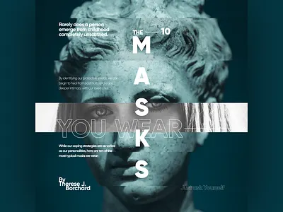 "The 10 Masks You Wear" Poster ancient greek artoftheday artsy design graphicdesign graphicdesigner graphics illustration layout portrait portrait art portraitphotography poster poster design posterart posterdesign quote typeface typography typographydesign