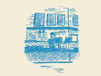 Local Coffee Shop Sketch coffee coffee shop drawing illustration ipad procreate sketch