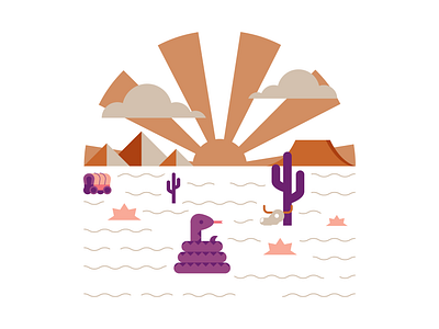 desert farm light desert - light ui arizona flat illustration spot illustration ui vector