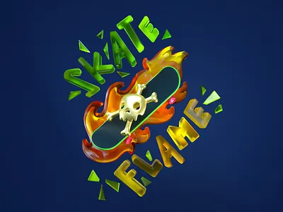 Gummi Skate 3d art art direction bones c4d character character design cienema 4d color gummies octanerender skateboard skull