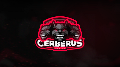 Cerberus Mascot Logo angry branding cerberus design dog e sports evil gire hades illustration logo mascot mascot logo red vector white