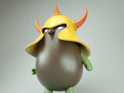 warrior 3d bean c4d character monster render warrior