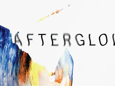 Afterglow abstract art color lettering logo typography