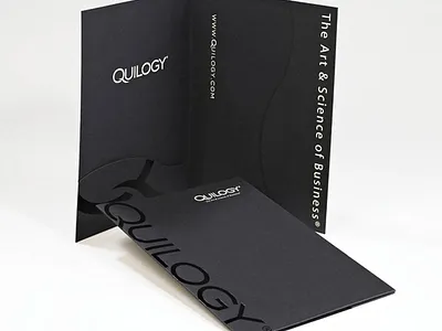 Quilogy Custom Pocket Folder by Sneller advertising branding custom packaging made in usa marketing packaging presentation packaging promotion promotional packaging sneller creative promotions