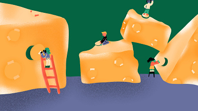Swiss Cheese Without Holes apple pencil charcuterie cheese holes illustration ipad pro procreate swiss cheese vinepair