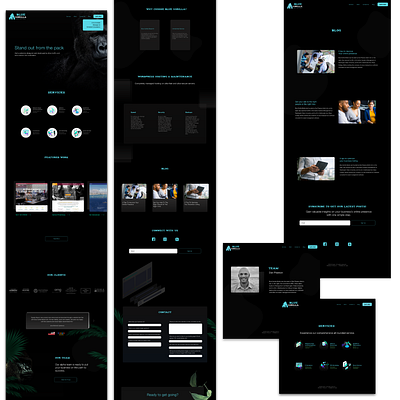 Blue Gorilla UI dark ui digitaldesign minimal uidesign webdesign website website design