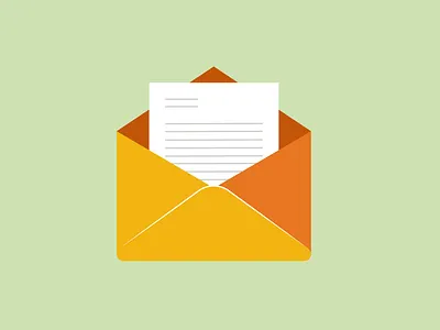 Icon Email Illustration email flat design illustration mailbox material design orange