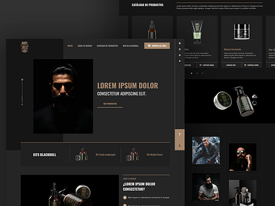 BlackBull Landing beard brand dark design guatemala homepage man products ui ux web web design webdesign website