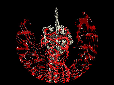 middlefingger artwork bestdesign bestdribbble blood darkart design dribbble best shot dribbbleshot gajahnakal graphic design illustration merchandise shot tshirt design