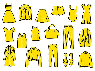 Goody Box Subscription Box Icons clothing fashion goody box icons illustration illustrations thredup