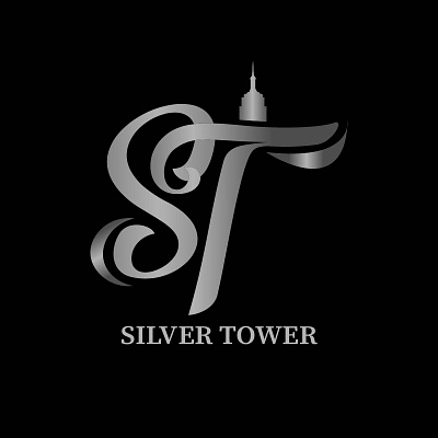 SILVER TOWER logo logo design logo lettering