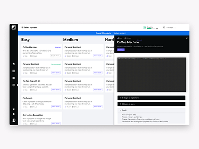 Hyperskill — Set level course 2020 app branding course designs hyperskill interface jetbrains leshchev level skill ui ux