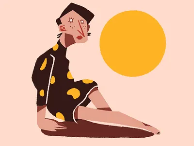Sun Bathing 2d animation branding concept art design designer for hire illustration visdev visual development