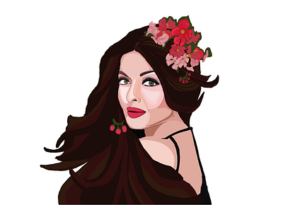 Aishwarya Rai Bachan art bollywood design illustration illustrator photoshop potrait vector