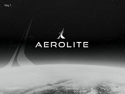 Rocketship Logo aerolite dailylogochallenge day1 futuristic logo rocket rocketship logo space