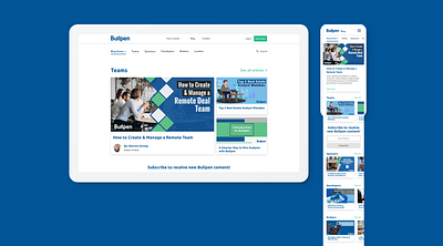 Bullpen Responsive Design - Blog blog design mobile web design responsive design web design websites
