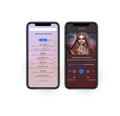 Music Player #DailyUI 009 bollywood dailyui dailyui009 deepika figma music music player ux