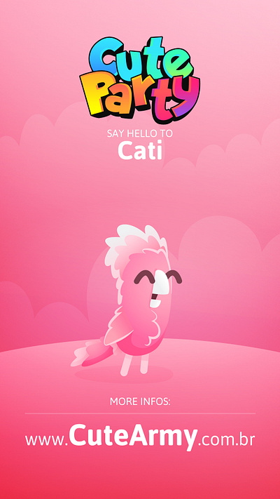 Cati CuteParty bird cacatue character cutearmy cuteparty game game character pink pink bird pink cacatue unity vector