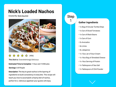 Recipe (Daily Challenge #40) dailyui