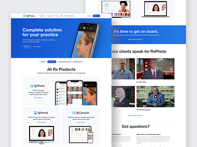 RxPhoto rebranding and new website 3d branding design sketch ui
